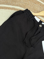 Semi-Baggy Black Linen pant