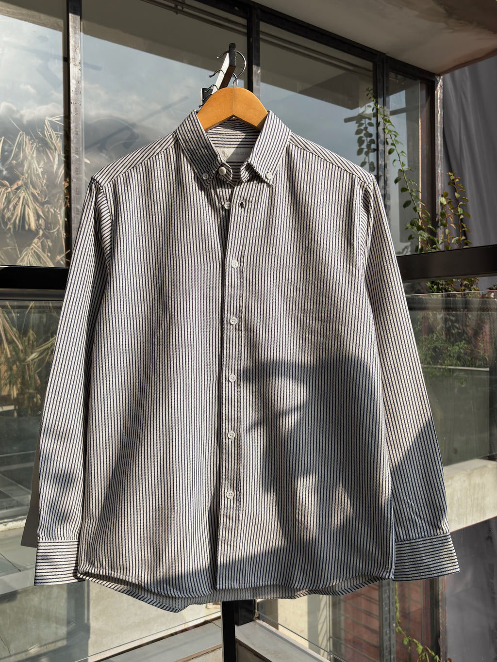 FINIPIQ Classic Striped (Charcoal Grey) Shirt.🍂