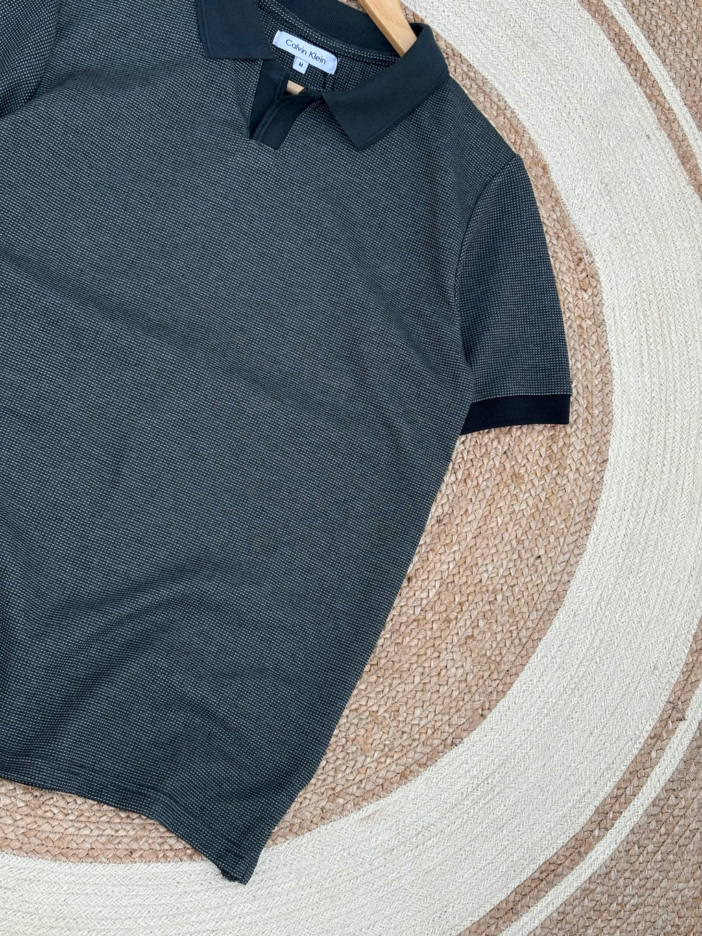 V Neck Polo Bottle Green