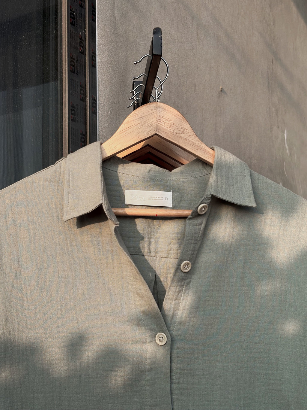 FINIPIQ (Sage olive) Sunday Oversized Shirt.🍃
