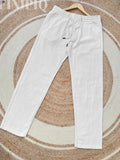 Finipiq- Export Quality Regular fit (White) Linen pant.