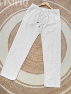 Finipiq- Export Quality Regular fit (White) Linen pant.