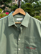 Finipiq (Sage Green) Fancy Linen Boxy shirt.🍃