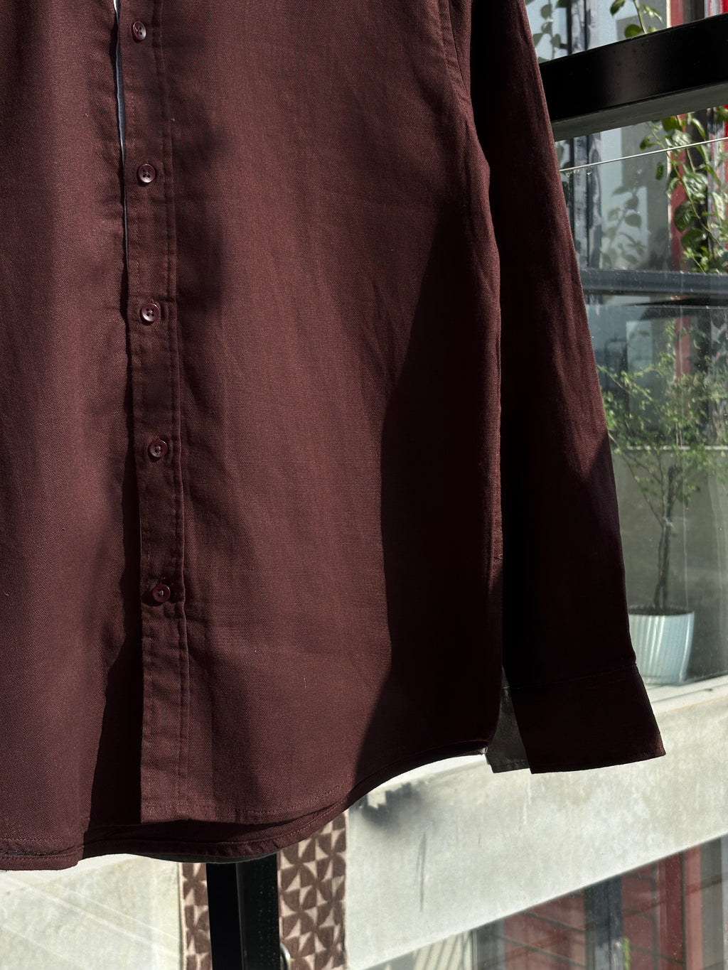 FINIPIQ Signature (Coffee) Oxford Shirt.🍂