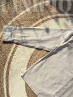 Espresso Fancy Cuban (Sand Beige) Linen Boxy shirt.