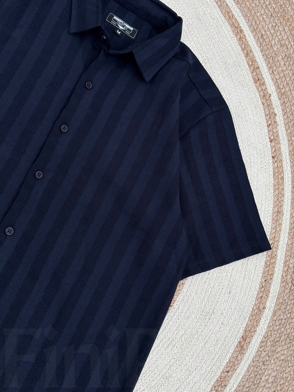 Stripe Cotton navy blue shirt