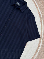 Stripe Cotton navy blue shirt