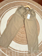 Semi-Baggy Light Olive Linen pant