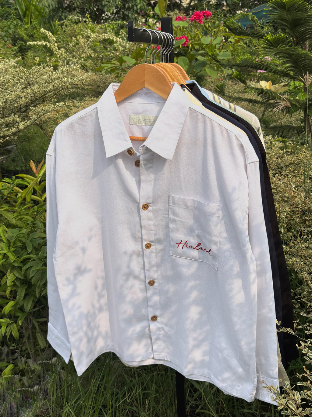 Finipiq (White) Fancy Linen Boxy shirt.🍃
