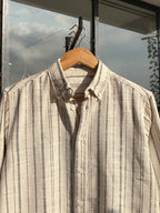 FINIPIQ Classic Striped (Natural Beige) Shirt.🍂