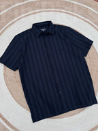 Stripe Cotton navy blue shirt