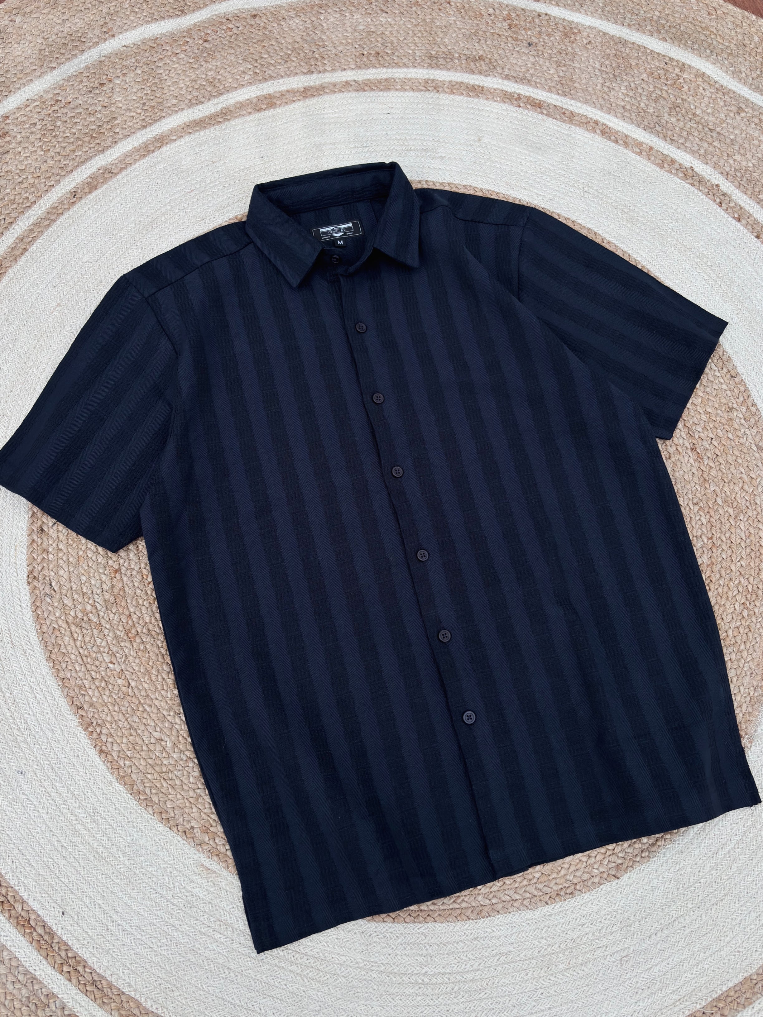 Stripe Cotton navy blue shirt