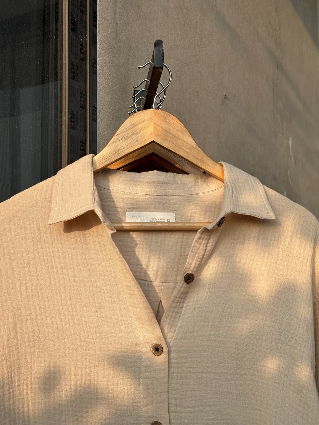 FINIPIQ (Beige) Sunday Oversized Shirt.🍃