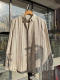 FINIPIQ Classic Striped (Natural Beige) Shirt.🍂