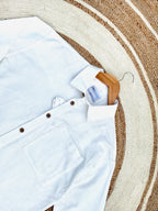 Boxy linen white shirt