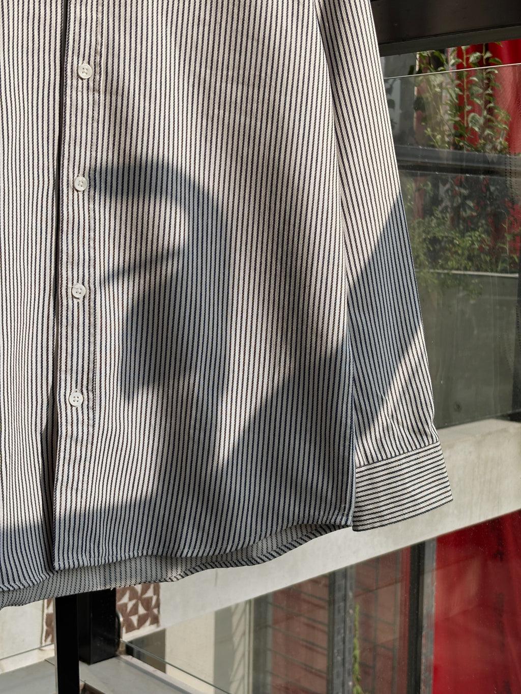 FINIPIQ Classic Striped (Charcoal Grey) Shirt.🍂