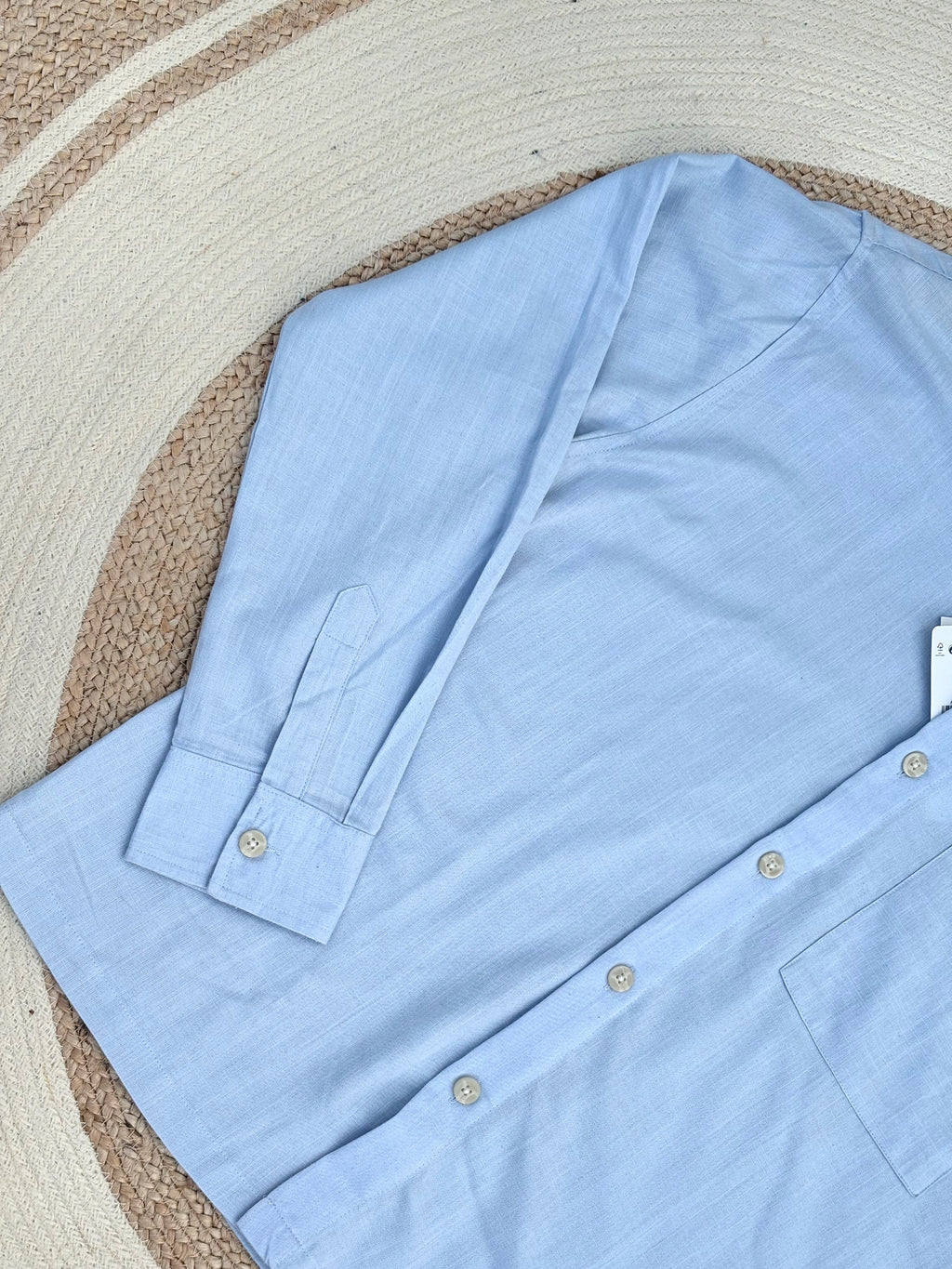 Boxy linen Sky blue shirt