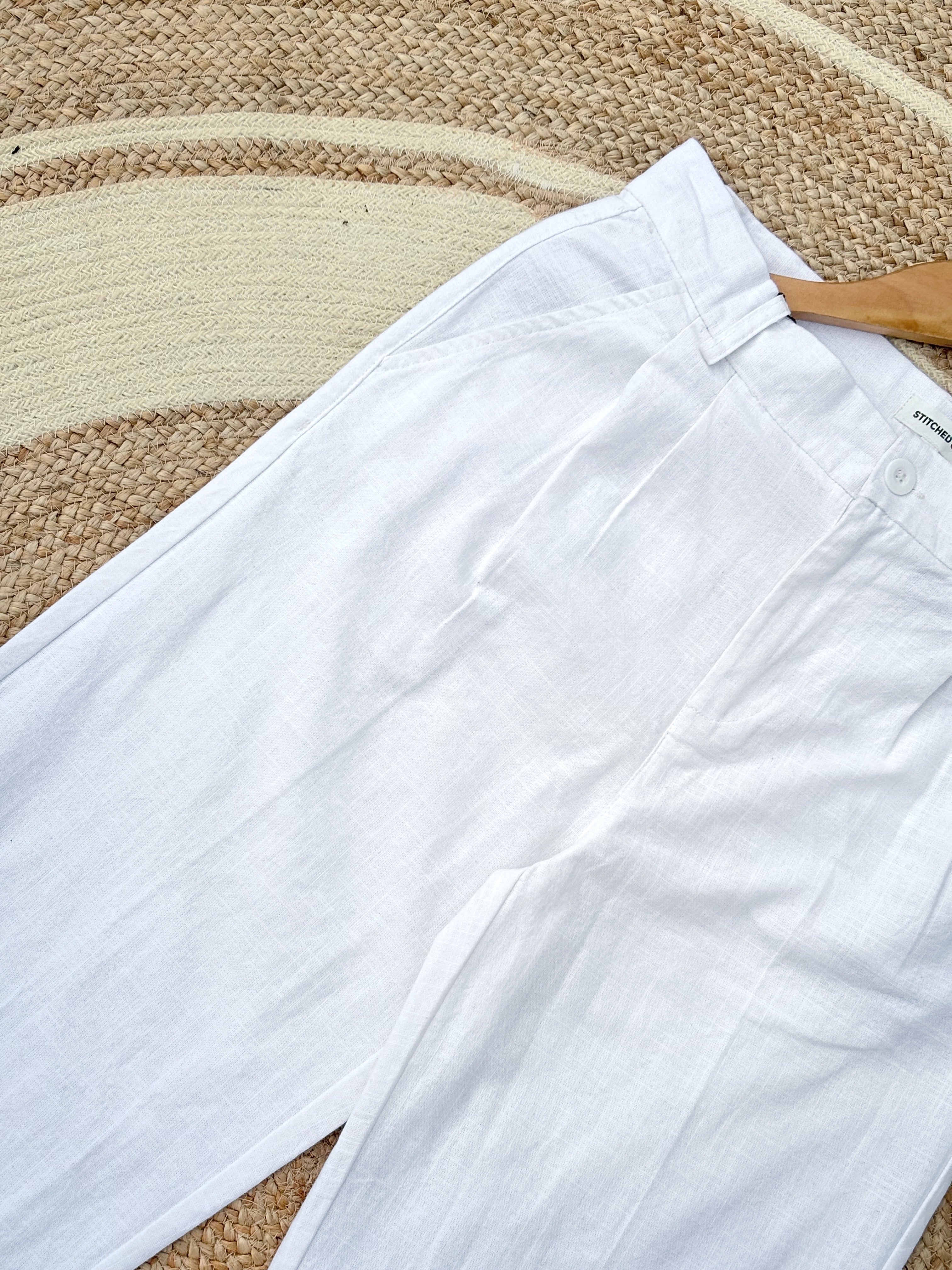 Finipiq Baggy White Linen Pant.🍃