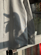 FINIPIQ Classic Striped (Olive strip Grey) Shirt.🍂