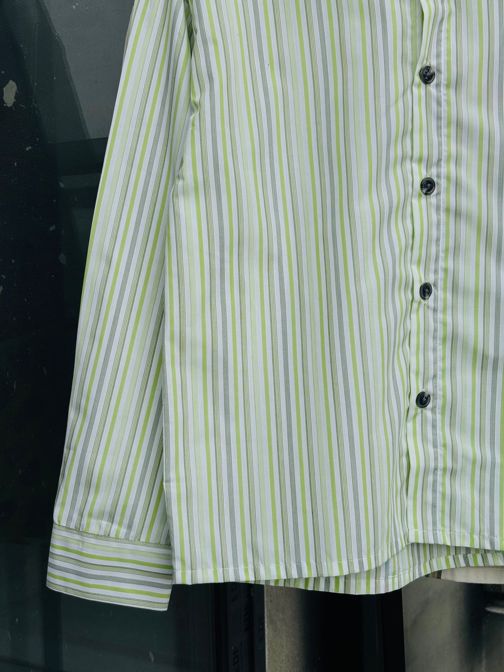 Finipiq Lime Stripe Boxy Shirt.🍃