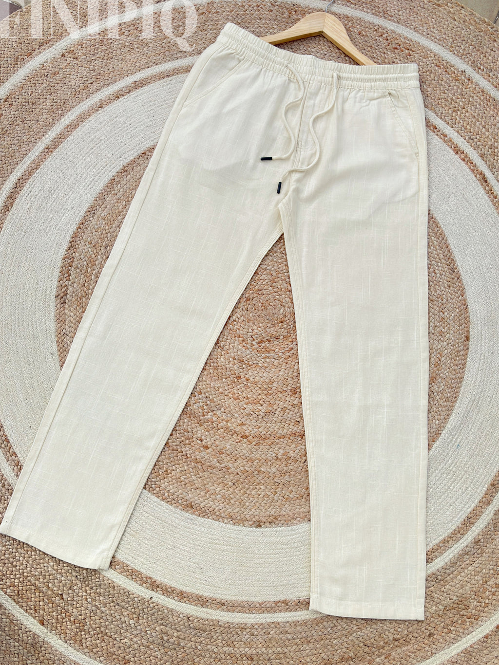 Finipiq- Export Quality Regular fit (Beige) Linen pant.