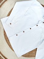 Boxy linen white shirt