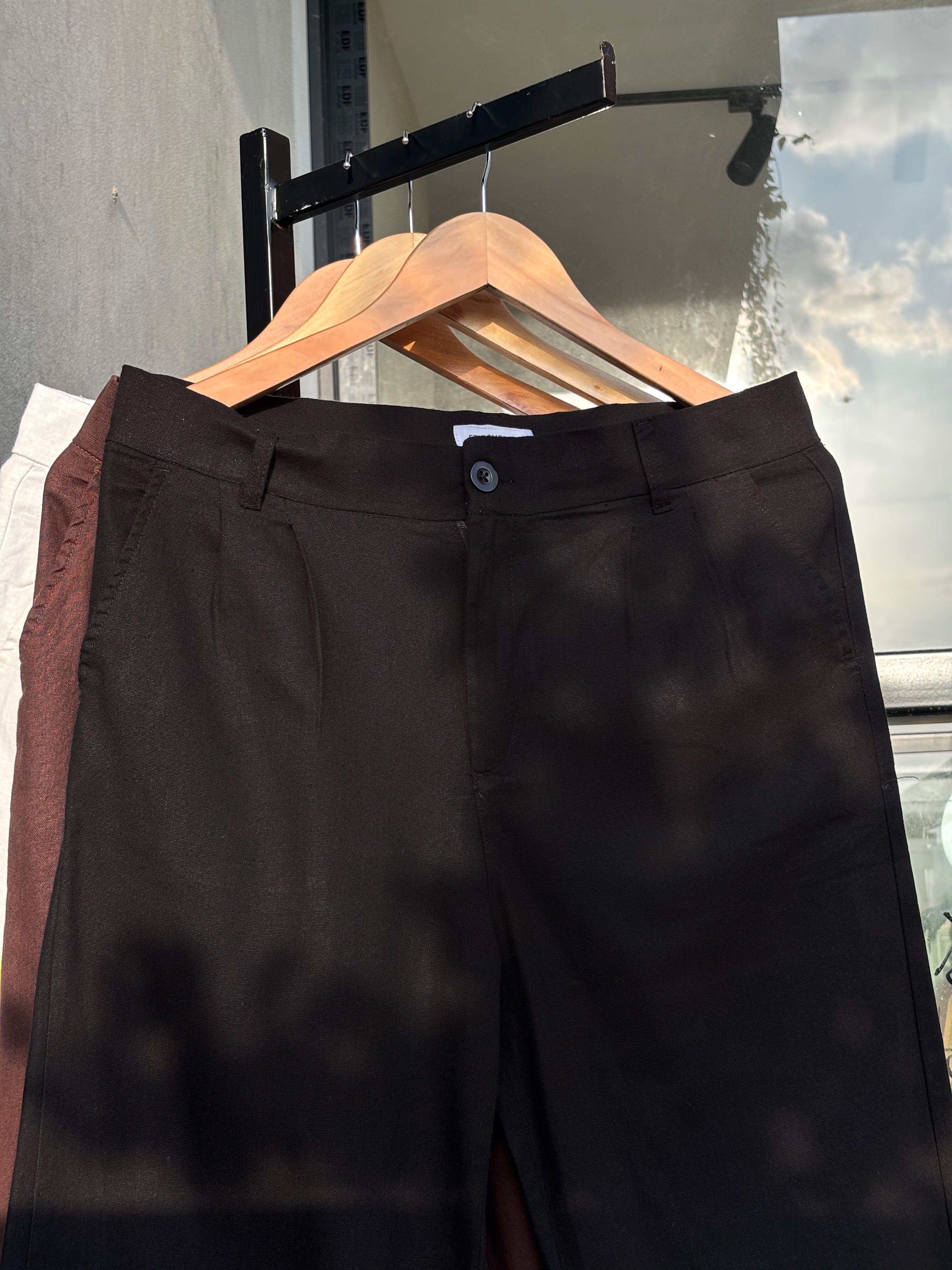 Finipiq Baggy (Black) Linen Pant.🍃