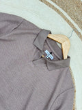 V Neck Polo Brown