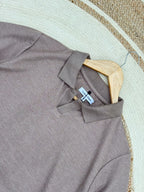 V Neck Polo Brown