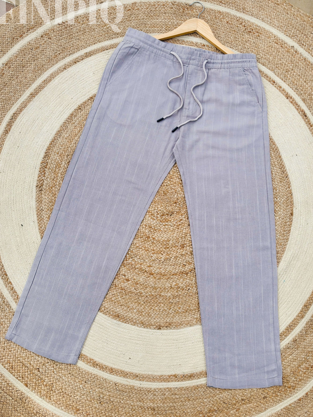 Finipiq- Export Quality Regular fit (Grey) Linen pant.