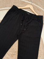 Finipiq- Export Quality Regular fit (Black) Linen pant.