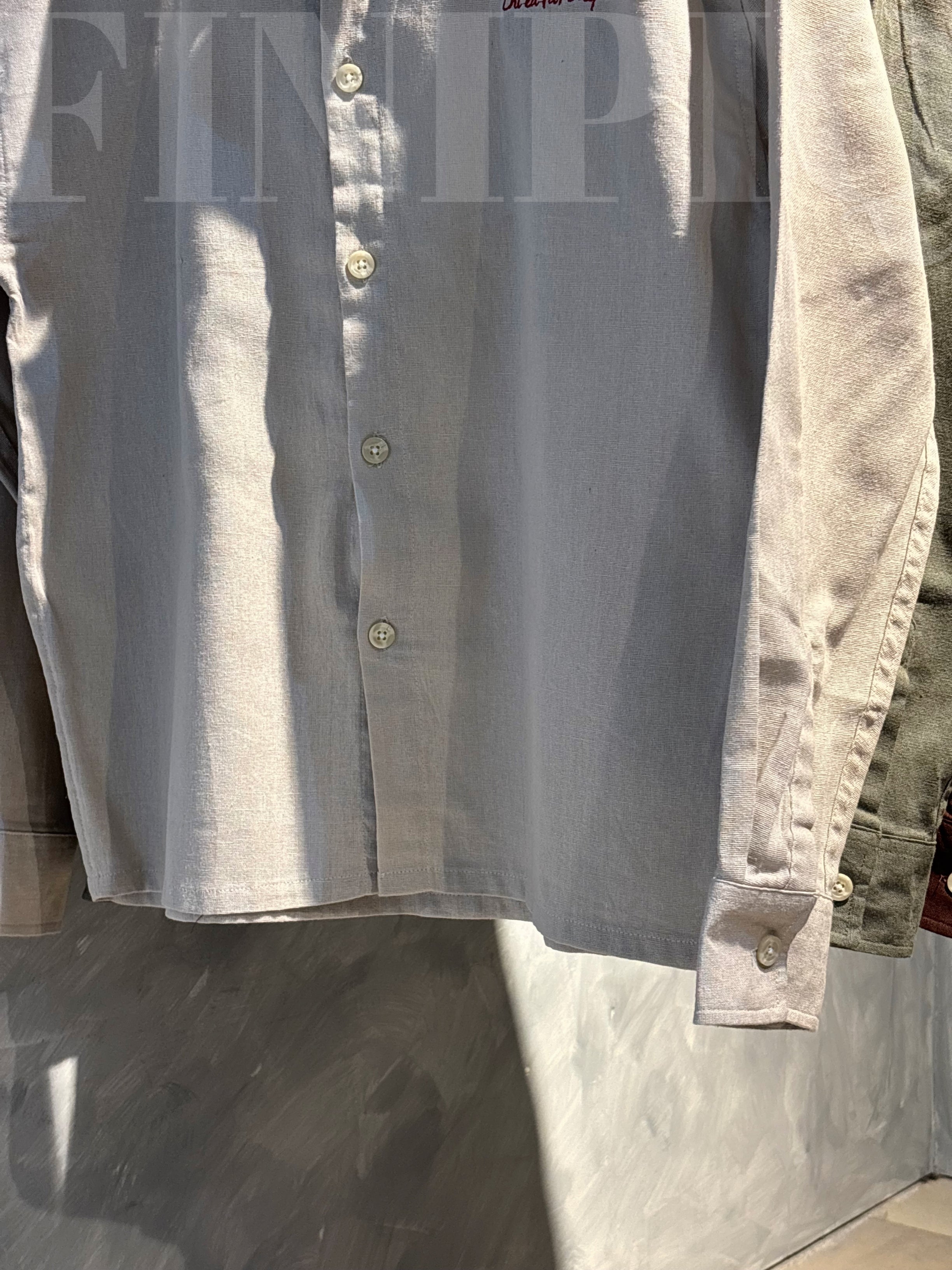 Espresso Sand Beige Linen Boxy shirt.
