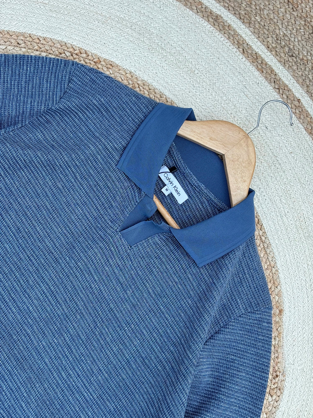 V Neck Polo sky blue