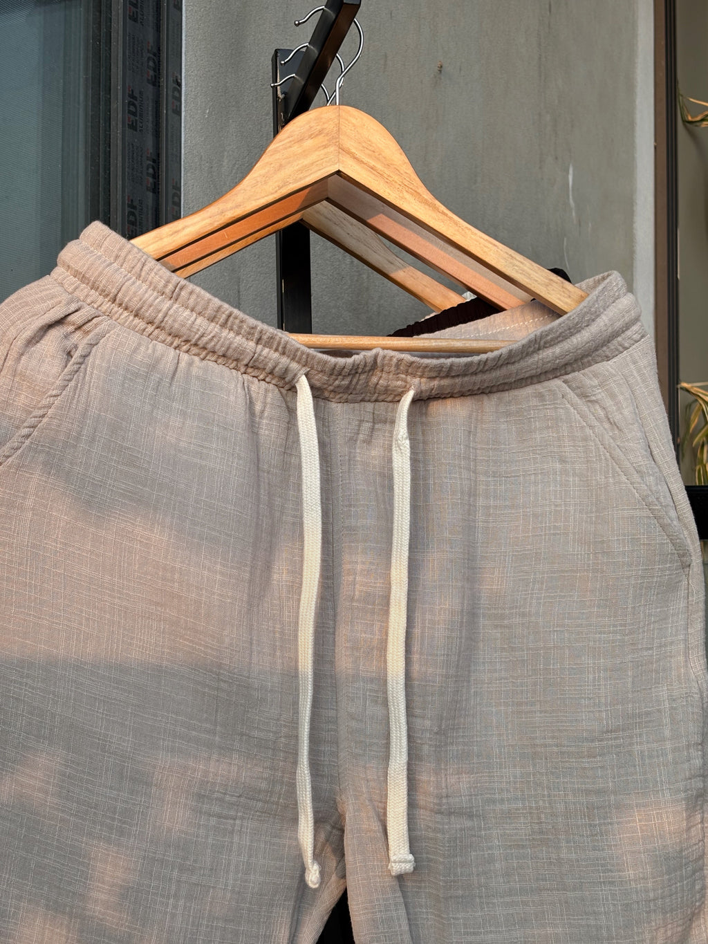 Finipiq (Light gray) Flow Baggy Linen Pant.🍃