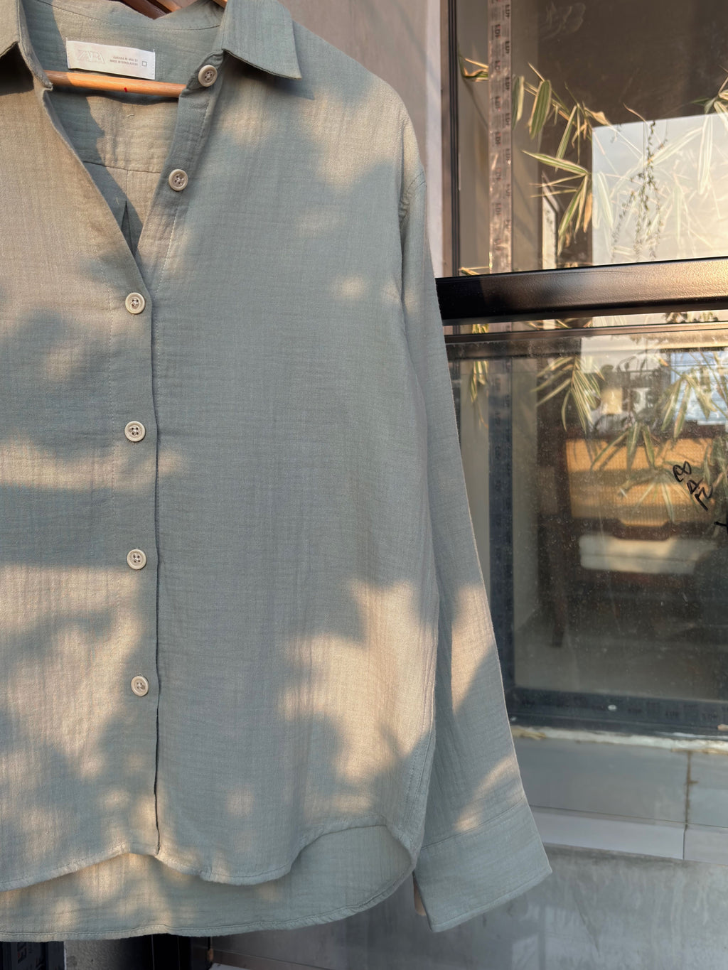 FINIPIQ (Sage olive) Sunday Oversized Shirt.🍃