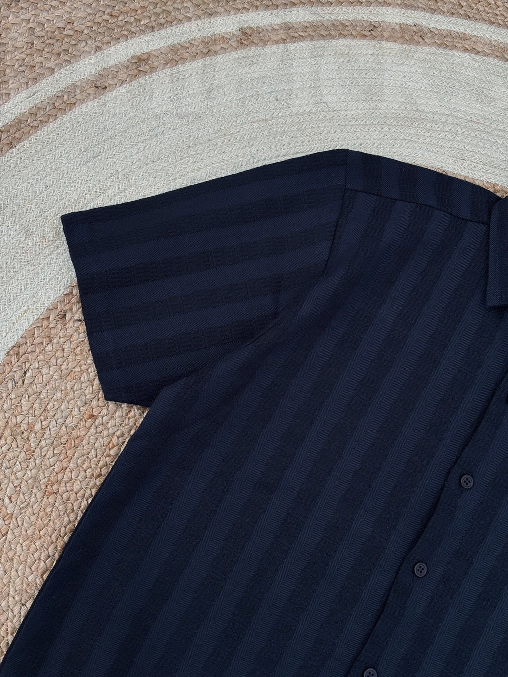 Stripe Cotton navy blue shirt