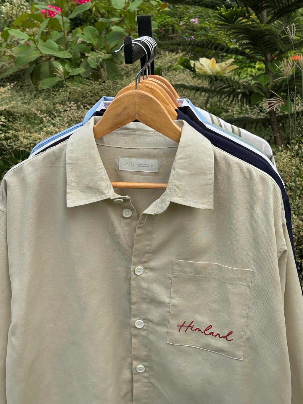 Finipiq (Off-White) Fancy Linen Boxy shirt.🍃