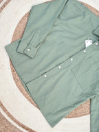Boxy linen sage green shirt
