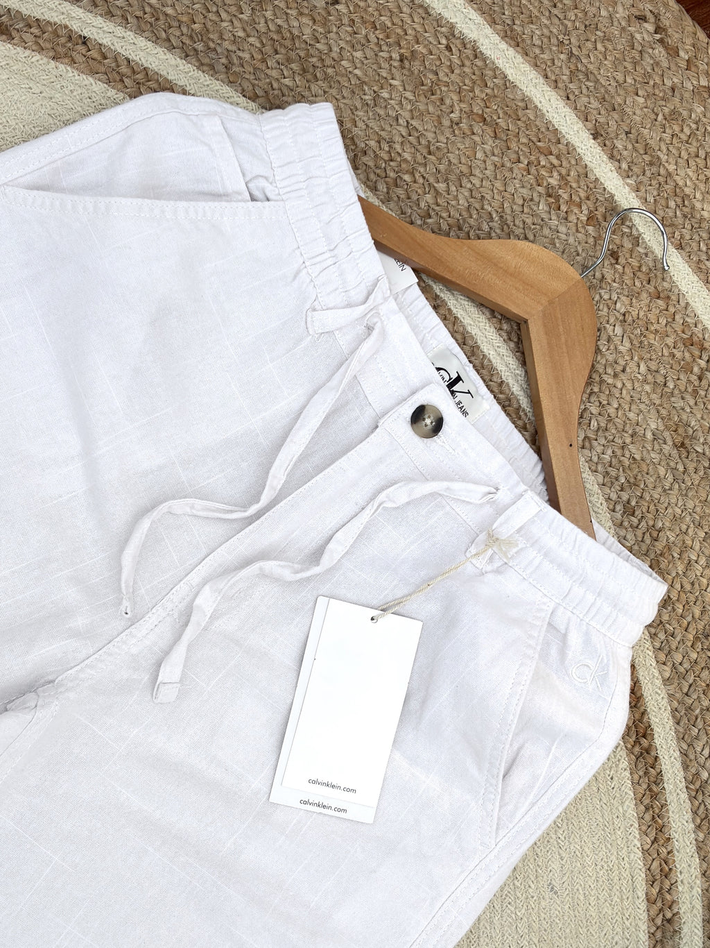 Semi-Baggy White Linen pant