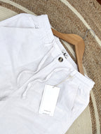 Semi-Baggy White Linen pant