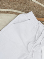 Semi-Baggy White Linen pant