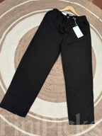 Semi-Baggy Black Linen pant