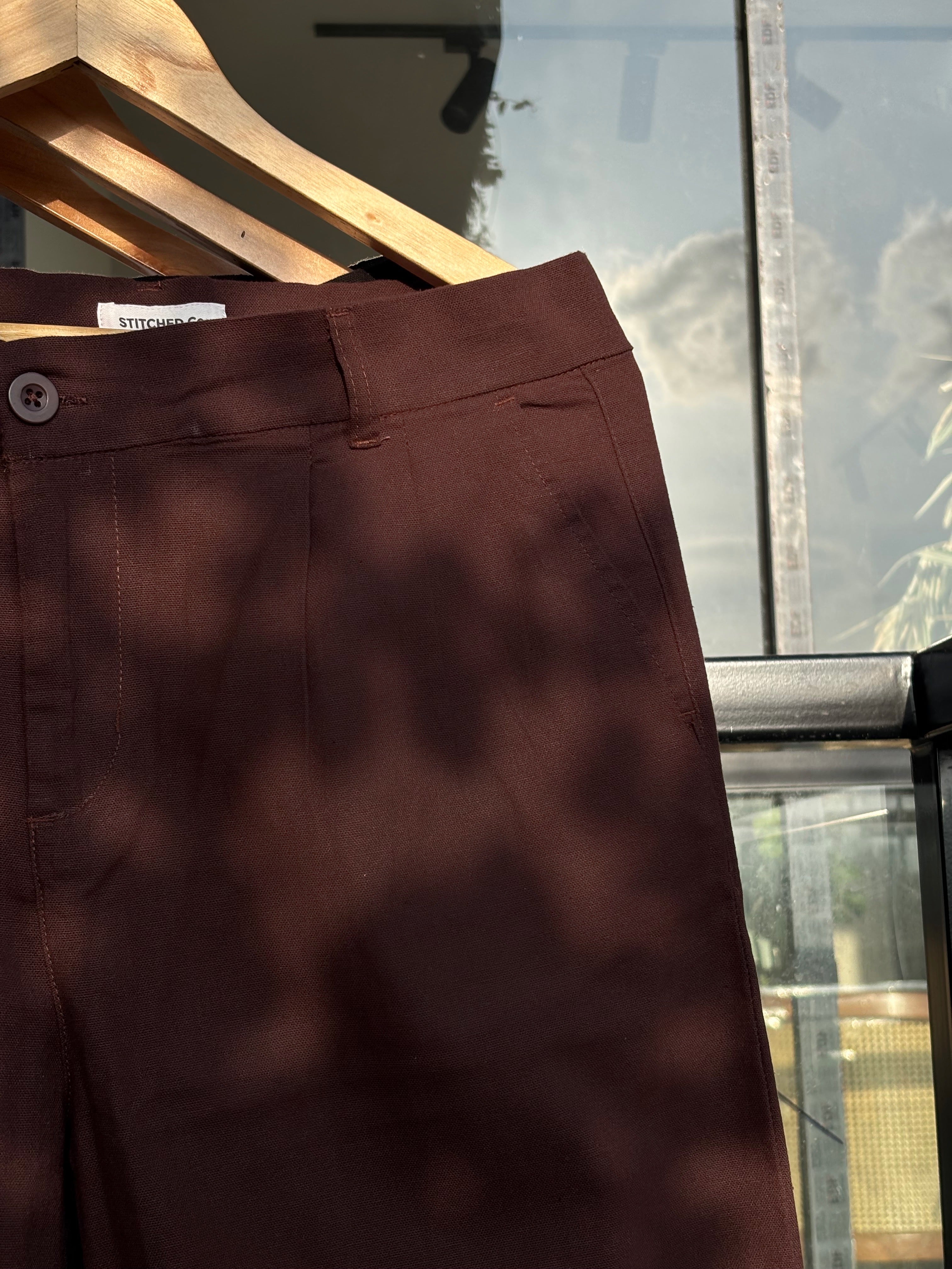 Finipiq Baggy (Coffee) Linen Pant.🍃