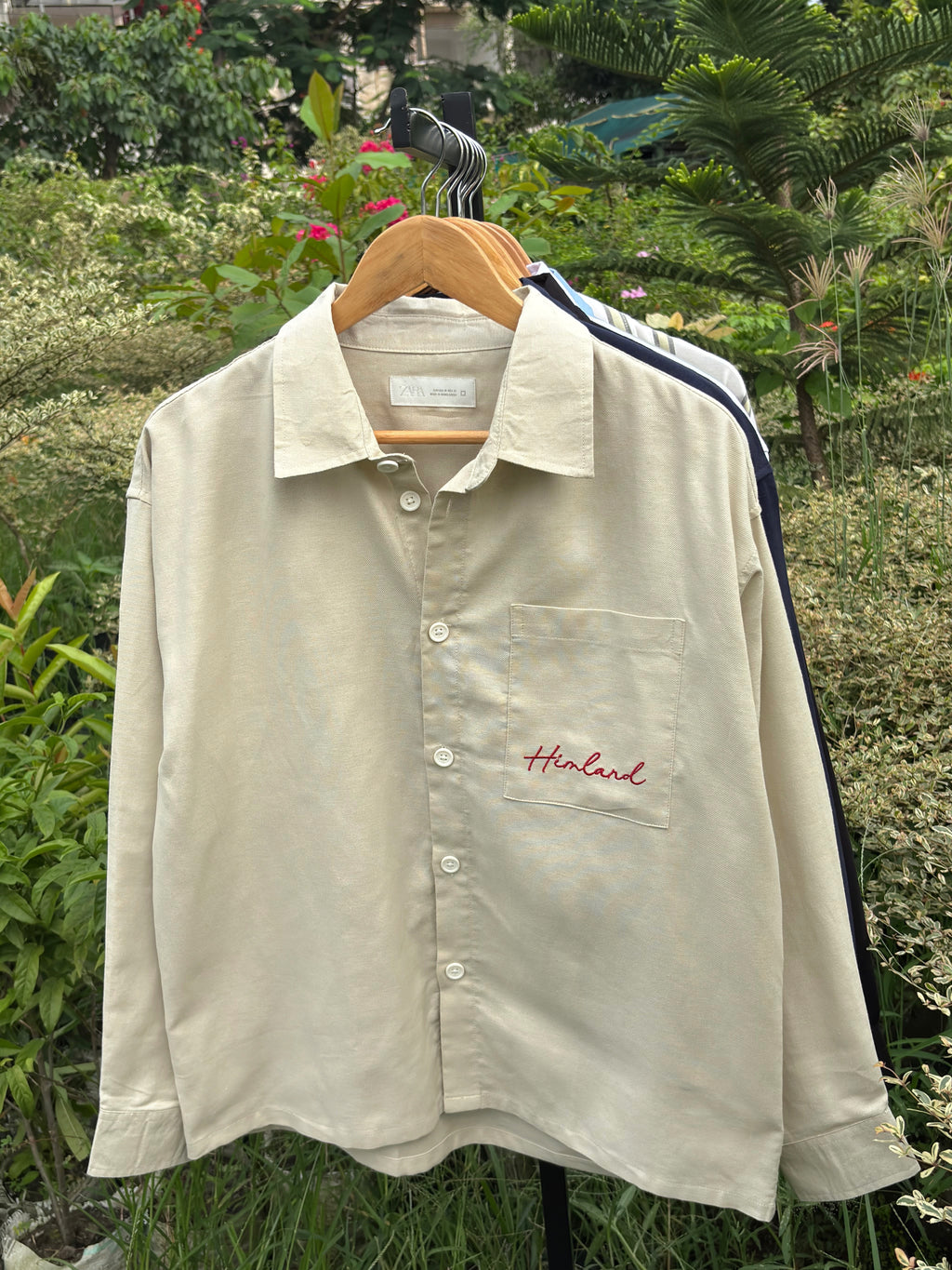 Finipiq (Off-White) Fancy Linen Boxy shirt.🍃