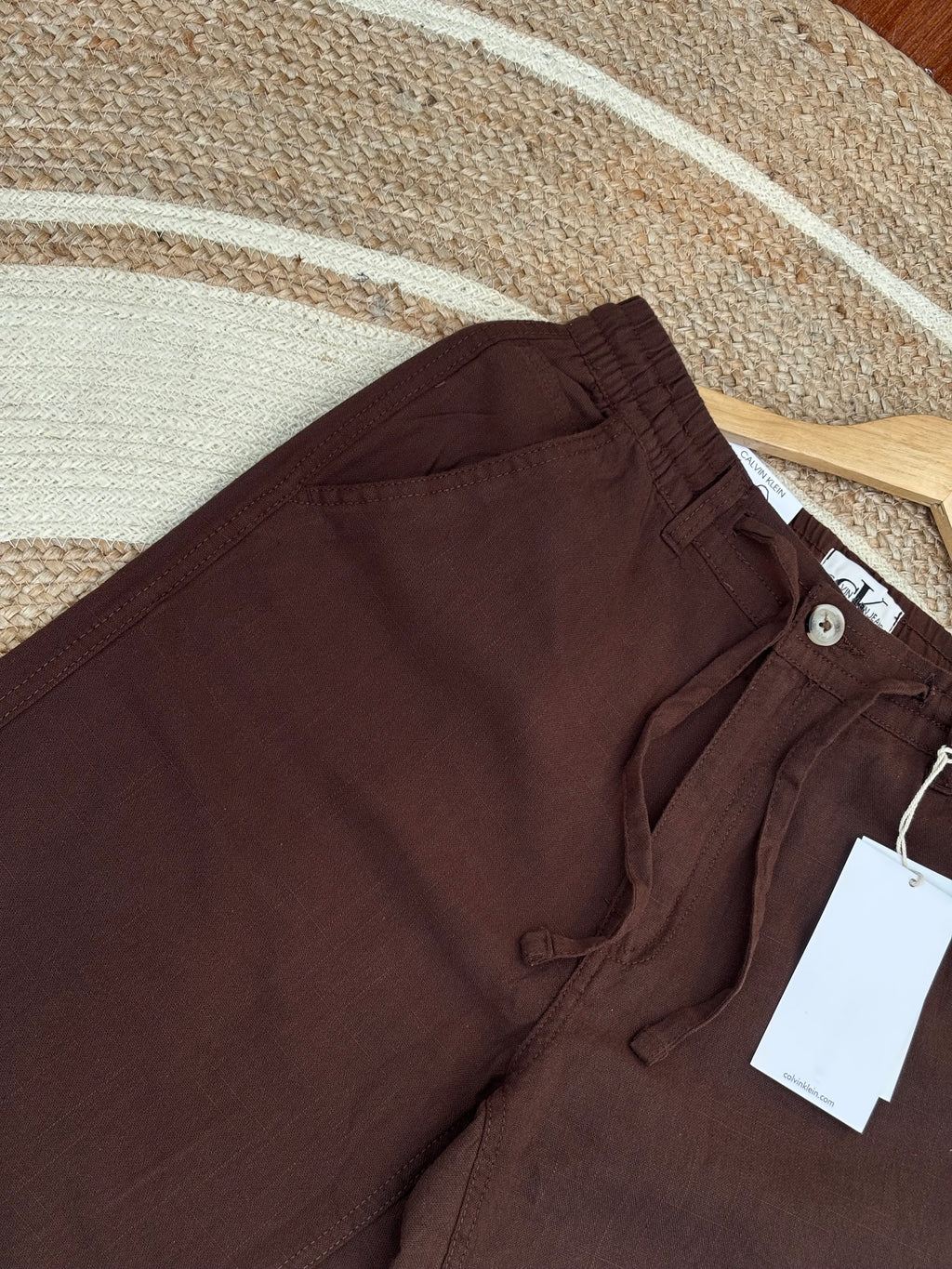 Semi-Baggy Coffee Linen pant