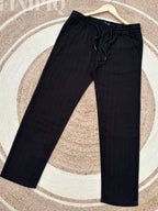 Finipiq- Export Quality Regular fit (Black) Linen pant.