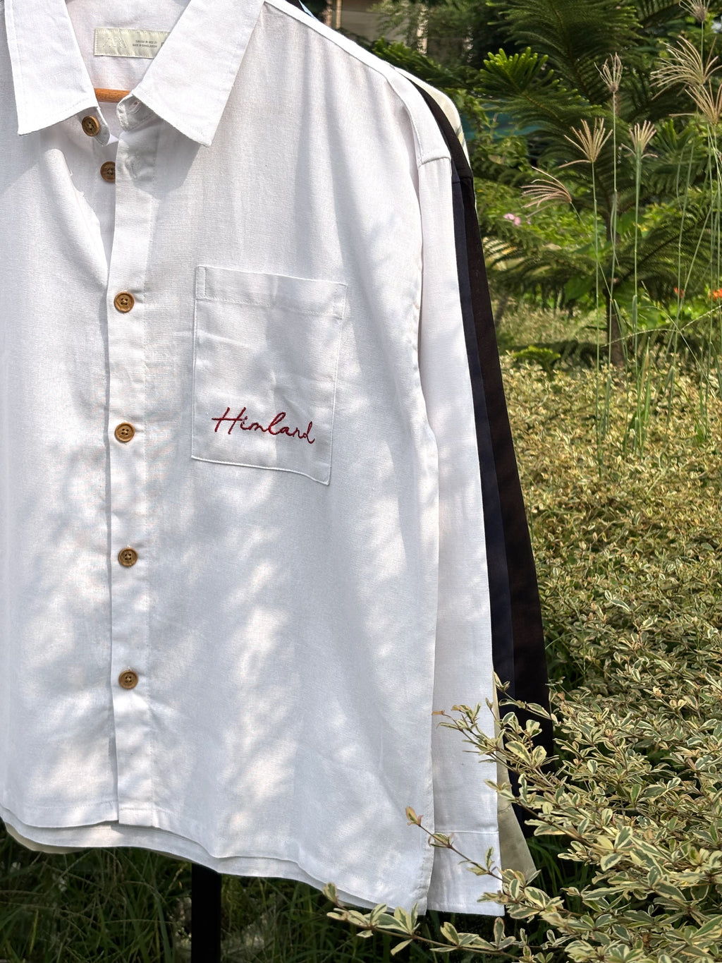 Finipiq (White) Fancy Linen Boxy shirt.🍃