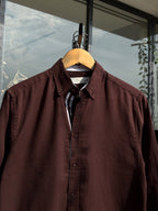 FINIPIQ Signature (Coffee) Oxford Shirt.🍂