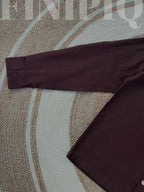 Espresso Fancy Cuban (Coffee) Linen Boxy shirt