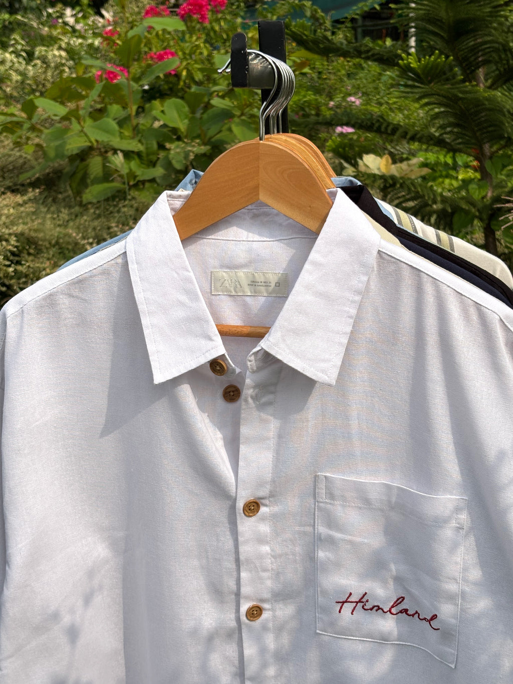 Finipiq (White) Fancy Linen Boxy shirt.🍃